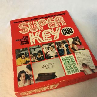 Rare Vintage Key Bible Game 600,  Scriptures Complete 1977 Ages 8,