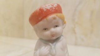 Antique Japan Little Sailor Boy Bisque Miniature Doll Figurine