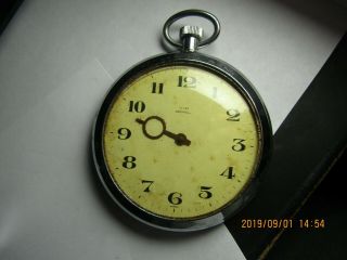 large Vintage Mohertus V.  I.  P Jewel Austria pocket watch for parts/repair 1 4