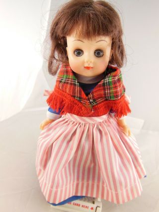 Vintage 7.  5 " Vinyl Doll Made In Hong Kong With Display Stand