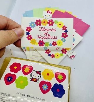 Vintage Hello Kitty Sanrio Mini Friendship Cards With Stickers 1994