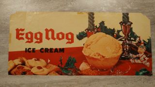 Vintage Egg Nog Ice Cream Store Poster