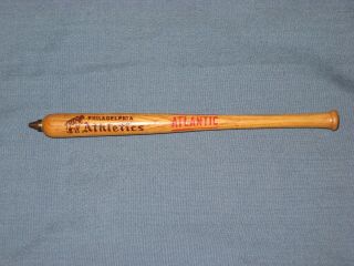 Vintage 1940s 1950s Philadelphia Athletics Wood Bat Mechanical Pencil Atlantic