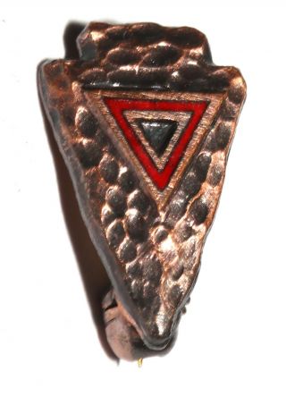 Vintage Ymca Indian Guides Award Arrow Head Pin Pinback