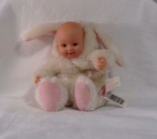 Anne Geddes Baby As White Bunny Rabbit 8 " Tall