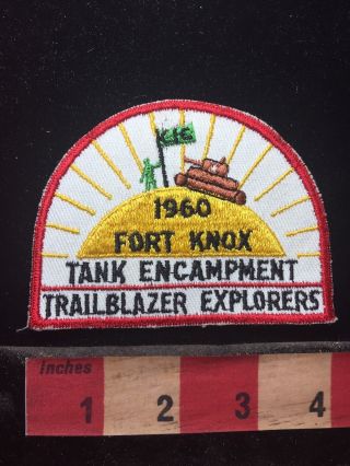 Vtg 1960 Fort Knox Tank Encampment Central Indiana Council Boy Scout Patch C76m
