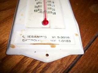 old vintage McDonald Dairy metal thermometer sign Chesaning,  Detroit,  Mich.  farm 2