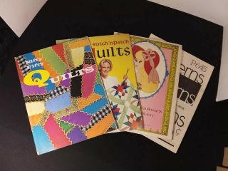 4 Vintage Quilt Pattern Booklets Nifty Fifty Stitch N Patch Sweet Sue P - 645