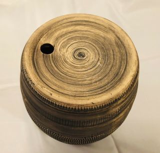 Vintage 6” Brown Ceramic Beer Barrel/Keg,  USA 3