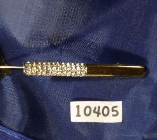 Vintage Gold Tone Diamond - Cut Stick Brooch Pin D10405