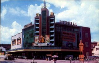 Malaysia Kuala Lumpur Federal Theatre Chrome Postcard Vintage Post Card
