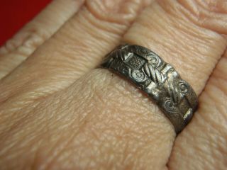 Vintage To Cute Sterling Silver Double Heart 6mm Band Ring 2.  9 Grams Size 8