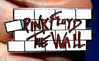 Vintage Pin Badge Cloisonne Pink Floyd " The Wall " Rock Music