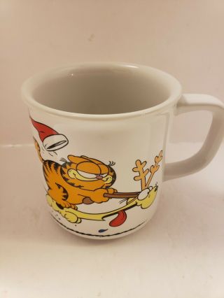 Vintage Garfield And Odie Christmas Coffee Mug From 1978.  Pre - Owned