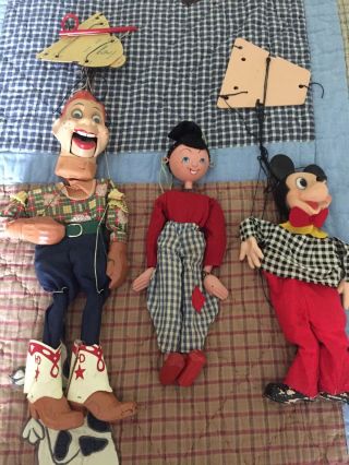 Vintage Strung Puppets 3 - Mickey Mouse Howdy Doody