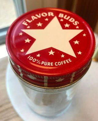 Vintage Stash Jar Glass Herb Storage Container Air Tight Tin Flavor Buds Coffee