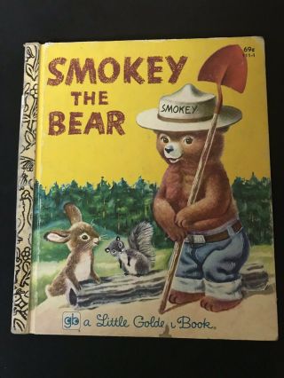 Smokey The Bear - A Little Golden Book Vintage Story Book