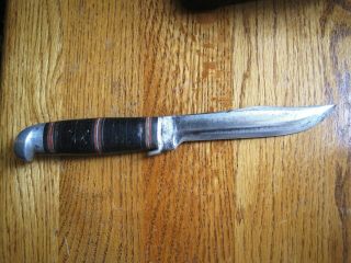 Vintage Ranger Fixed Blade Knife,  Made In Usa With Patent No.  5 " Blade,  9 1/2 " L