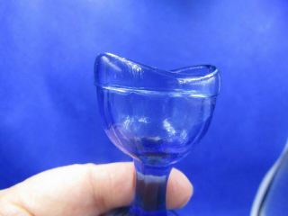 Vintage Glass Eye Medicine Cups - 3 - Cobalt,  Clear,  Green 4