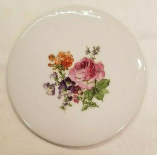 Vintage Fraunfelter China Of Ohio Tea Pot Plate Trivet Hot Plate W/floral Design
