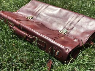 Vintage American Tourister Leather Garment Suit Bag Luggage