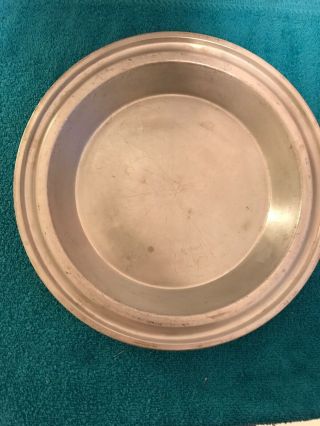 Vintage Aluminum Pie Pan Tin No Drip Plate 9 " Inner 11 " Outer Unmarked
