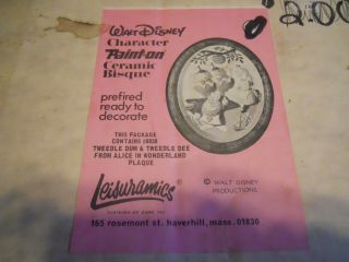 Vintage Walt Disney Leisuramics Ceramic ALICE IN WONDERLAND Ready to Paint 8038 2