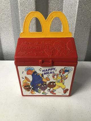 Fisher Price Mcdonalds Happy Meal Lunch Container Plastic Box 1989 Vtg 1980’s