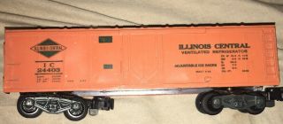 Vintage 24403 American - Flyer - Illinois Central Reefer S - Scale Gauge Ic