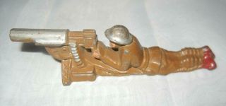 Vintage Barclay Manoil Toy Lead Soldier With Machine Gun