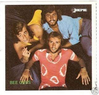 The Bee Gees Maurice Barry Robin Gibb Vintage Joepie Sticker Card C