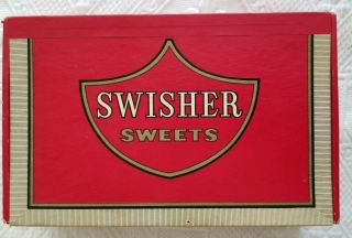 Vintage Swisher Sweets Red Empty Cigar Box Box Holds 50 Cigars 5 Cents