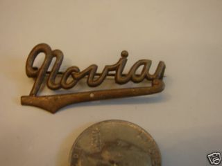 12 Vintage 1950s Brass Novia  Girlfriend  Sweet Heart Pins