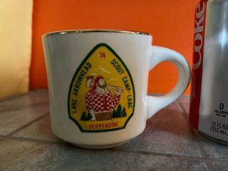 Vintage 1974 Bsa Boy Scout Lake Arrowhead Scout Camp Laac Pepperdine Mug Cup D