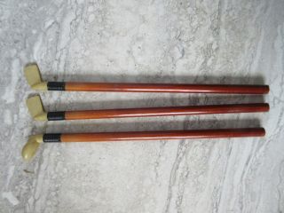 Old Vintage Wooden & Celluloid Heads Golf Club Pencils & Box Made in Japan 2
