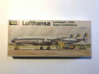 Vintage Model Airplane: Revell Lufthansa Lockheed L.  1049 Constellation