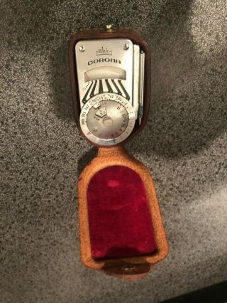 Vintage Walz Corona Light Meter With Leather Case