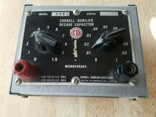 Vintage Cornell - Dubilier Model Cdb5 Decade Capacitor - Old Classic Beauty
