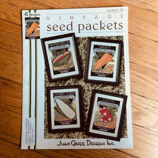 June Grigg Designs Vintage Seed Packets Counted Cross Stitch Pattern