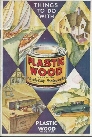 Things To Do With Plastic Woods 1930 Vintage Booklet Advertising Booklet