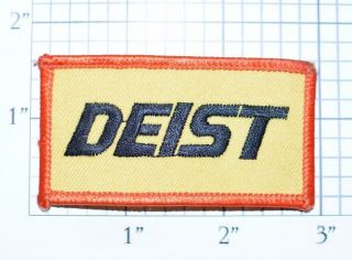 Deist Safety Vintage Sew On Jacket Shirt Hat Firesuit Patch Drag Racing Driving