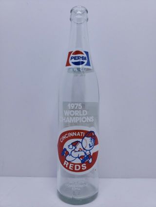 Vintage 1975 Pepsi Cincinnati Reds World Champions Bottle 16 Fl.  Ounces