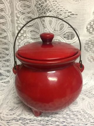Vintage 1970s Mccoy Red Bean Pot Cookie Jar