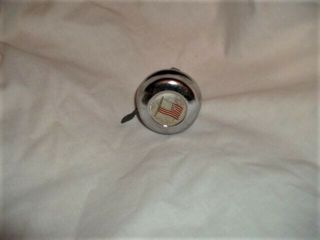Vintage American Flag Chrome Bicycle Bell Great Retro Sound,  Made In Germany Guc