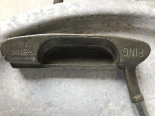 Vintage Ping Cushin 4 Rh 35” Steel Shaft Karsten Putter W/original Ping Grip