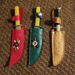 Vtg Childs Play Toy Mini Small Bowie Knife Sheath Japan/hong Kong Carnival