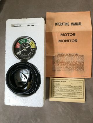 Vintage 1960’s “USA” Made Driving & Idle Auto / Cycle Motor Monitor Vacuum Gauge 5