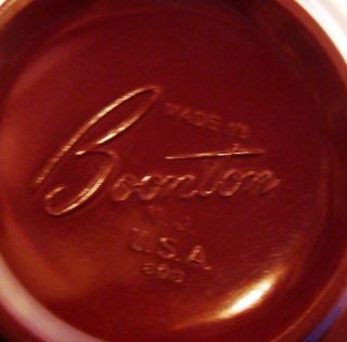 Vintage Melamine Boontonware Boonton Sugar Bowl with Lid Burgundy Maroon USA 5