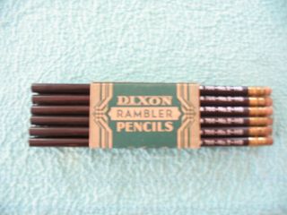 Vintage Dixon Rambler Pencils One Dozen No.  2 - Hb Made In Usa