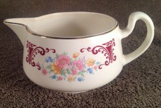 Vintage Homer Laughlin Creamer " Majestic Brittany " With Gold Trim,